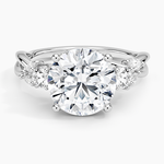 Willow Three Stone Diamond Ring (1/3 ct. tw.) Platinum Round Engagement Ring