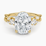 Willow Three Stone Diamond Ring (1/3 ct. tw.) Yellow Gold 18k Oval Engagement Ring