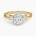Willow Three Stone Diamond Ring (1/3 ct. tw.) Yellow Gold 18k Pear Engagement Ring