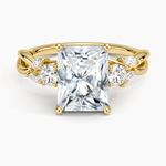 Willow Three Stone Diamond Ring (1/3 ct. tw.) Yellow Gold 18k Radiant Engagement Ring