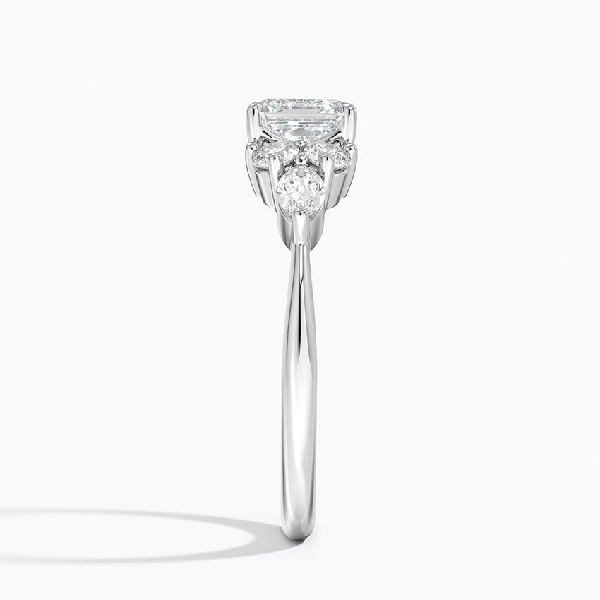 Luxe Nadia Diamond Ring Platinum Asscher Engagement Ring