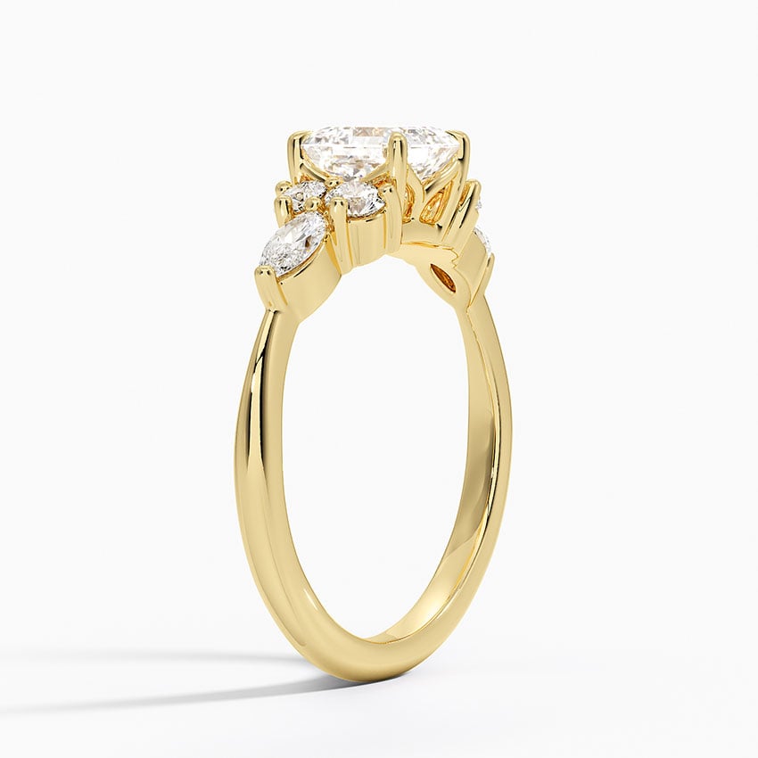 Luxe Nadia Diamond Ring Yellow Gold 18k Asscher Engagement Ring