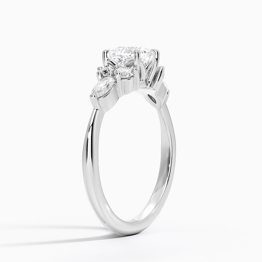 Luxe Nadia Diamond Ring Platinum Cushion Engagement Ring