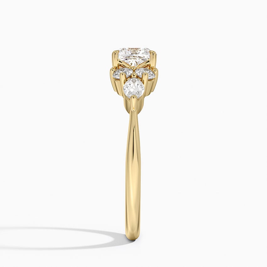 Luxe Nadia Diamond Ring Yellow Gold 18k Cushion Engagement Ring