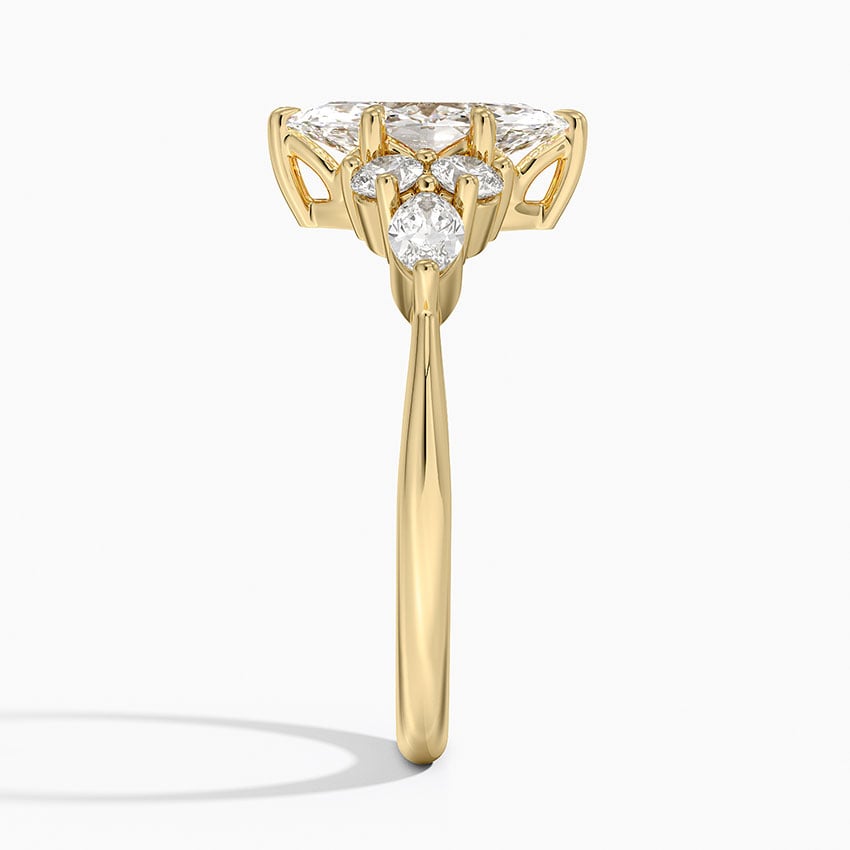 Luxe Nadia Diamond Ring Yellow Gold 18k Marquise Engagement Ring