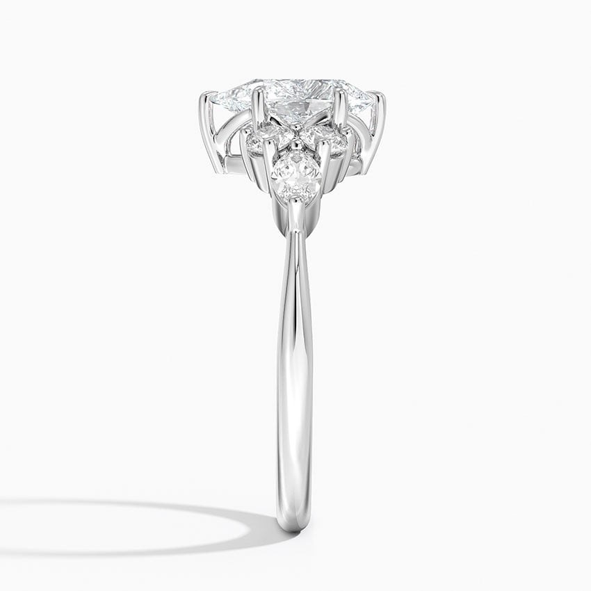 Luxe Nadia Diamond Ring Platinum Pear Engagement Ring