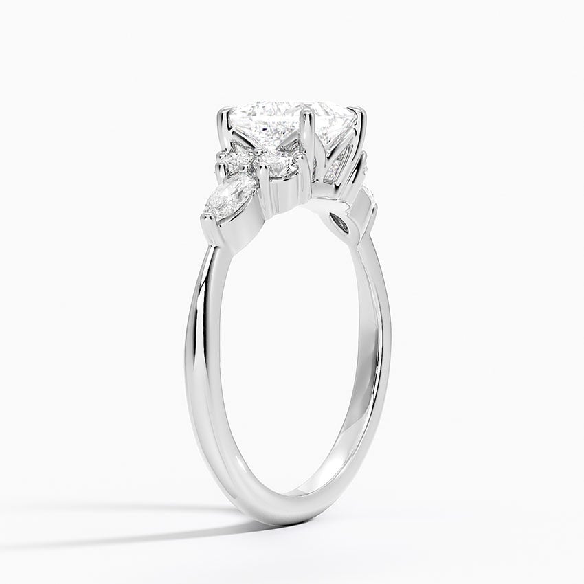 Luxe Nadia Diamond Ring Platinum Princess Engagement Ring
