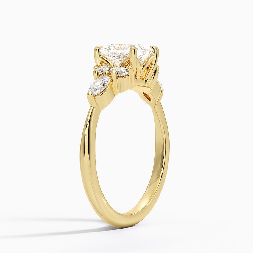 Luxe Nadia Diamond Ring Yellow Gold 18k Princess Engagement Ring