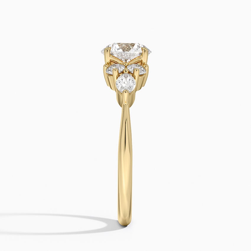 Luxe Nadia Diamond Ring Yellow Gold 18k Round Engagement Ring