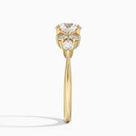 Luxe Nadia Diamond Ring Yellow Gold 18k Round Engagement Ring