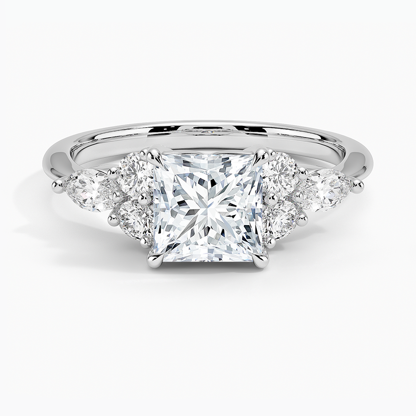 Luxe Nadia Diamond Ring Platinum Princess Engagement Ring