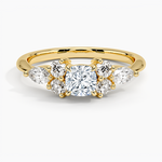 Luxe Nadia Diamond Ring Yellow Gold 18k Cushion Engagement Ring