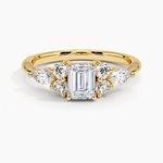 Luxe Nadia Diamond Ring Yellow Gold 18k Emerald Engagement Ring