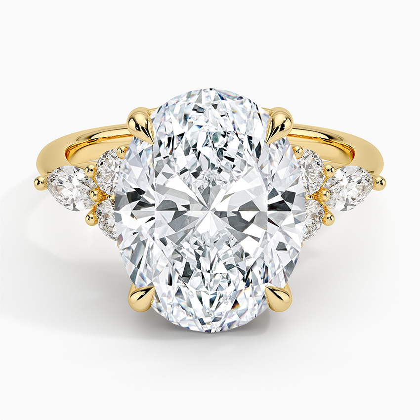 Luxe Nadia Diamond Ring Yellow Gold 18k Oval Engagement Ring
