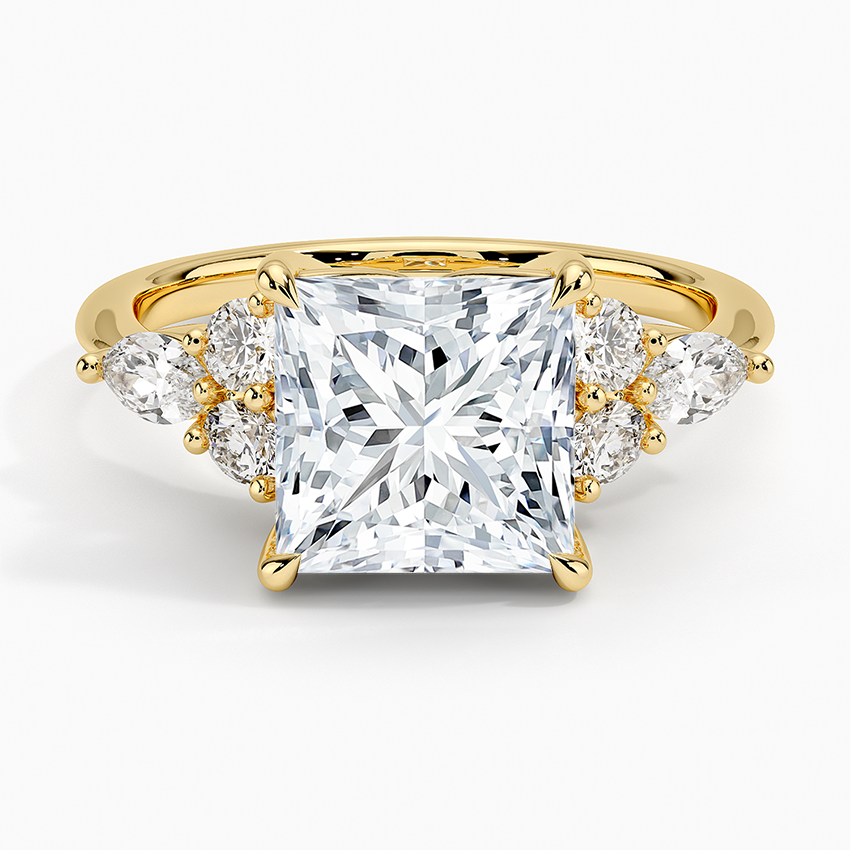 Luxe Nadia Diamond Ring Yellow Gold 18k Princess Engagement Ring