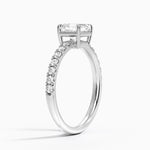 Dara Low-Profile Diamond Ring Platinum Asscher Engagement Ring