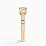 Dara Low-Profile Diamond Ring Yellow Gold 18k Asscher Engagement Ring