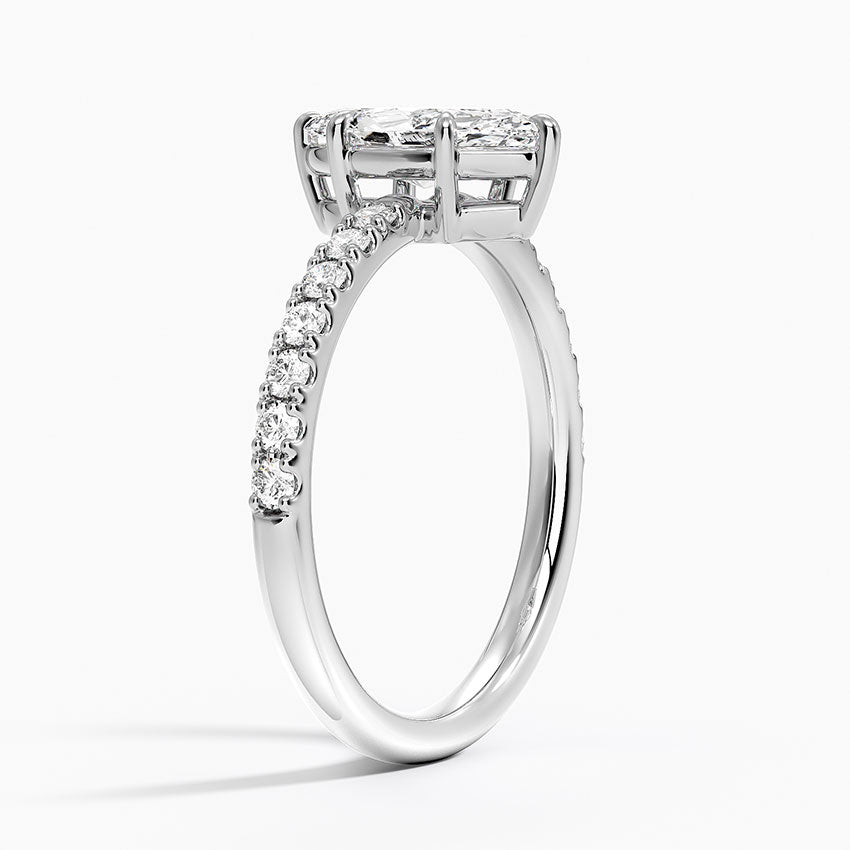 Dara Low-Profile Diamond Ring Platinum Marquise Engagement Ring