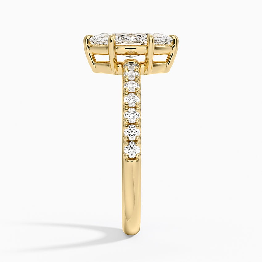 Dara Low-Profile Diamond Ring Yellow Gold 18k Marquise Engagement Ring