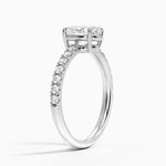Dara Low-Profile Diamond Ring Platinum Oval Engagement Ring