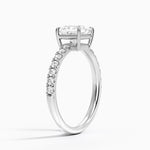Dara Low-Profile Diamond Ring Platinum Princess Engagement Ring