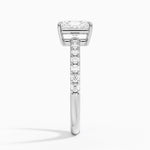Dara Low-Profile Diamond Ring Platinum Radiant Engagement Ring