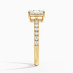 Dara Low-Profile Diamond Ring Yellow Gold 18k Radiant Engagement Ring