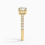 Dara Low-Profile Diamond Ring Yellow Gold 18k Round Engagement Ring