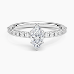 Dara Low-Profile Diamond Ring Platinum Marquise Engagement Ring