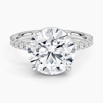 Dara Low-Profile Diamond Ring Platinum Round Engagement Ring