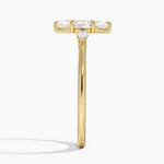 Aria Perfect Fit Three Stone Diamond Ring Yellow Gold 18k Marquise Engagement Ring