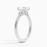 Aria Perfect Fit Three Stone Diamond Ring Platinum Radiant Engagement Ring