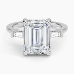 Perfect Fit Tapered Baguette Diamond Ring Platinum Emerald Engagement Ring