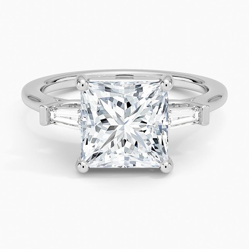 Perfect Fit Tapered Baguette Diamond Ring Platinum Princess Engagement Ring