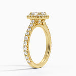 Sienna Halo Three-Quarter Coverage Diamond Ring (3/4 ct. tw.) Yellow Gold 18k Asscher Engagement Ring