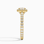 Sienna Halo Three-Quarter Coverage Diamond Ring (3/4 ct. tw.) Yellow Gold 18k Cushion Engagement Ring