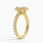Sienna Halo Three-Quarter Coverage Diamond Ring (3/4 ct. tw.) Yellow Gold 18k Emerald Engagement Ring