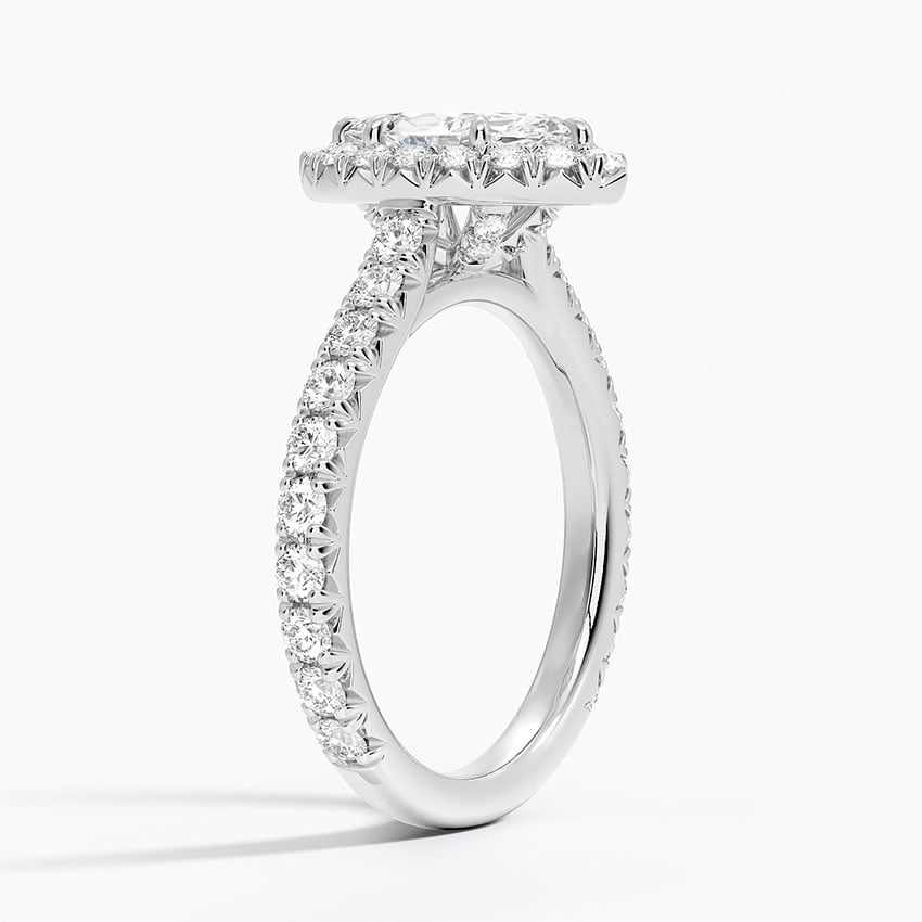 Sienna Halo Three-Quarter Coverage Diamond Ring (3/4 ct. tw.) Platinum Marquise Engagement Ring