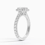 Sienna Halo Three-Quarter Coverage Diamond Ring (3/4 ct. tw.) Platinum Oval Engagement Ring