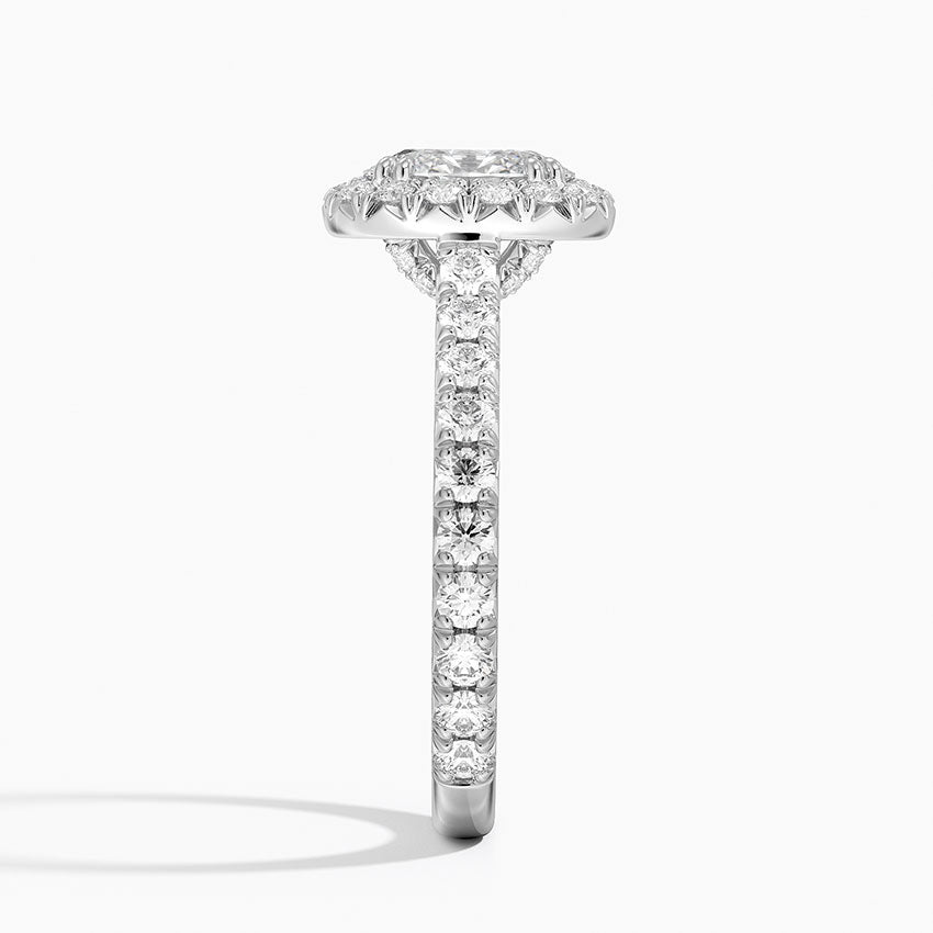 Sienna Halo Three-Quarter Coverage Diamond Ring (3/4 ct. tw.) Platinum Oval Engagement Ring