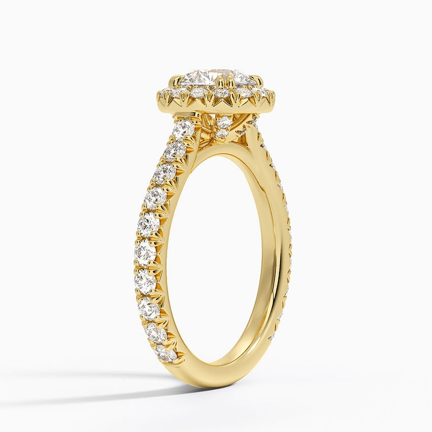 Sienna Halo Three-Quarter Coverage Diamond Ring (3/4 ct. tw.) Yellow Gold 18k Round Engagement Ring