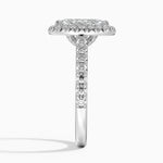Sienna Halo Half Coverage Diamond Ring Platinum Marquise Engagement Ring