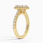 Sienna Halo Half Coverage Diamond Ring Yellow Gold 18k Marquise Engagement Ring