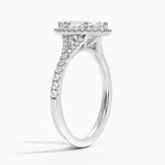 Joy Half Coverage Diamond Ring Platinum Marquise Engagement Ring