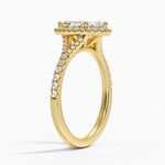 Joy Half Coverage Diamond Ring Yellow Gold 18k Marquise Engagement Ring