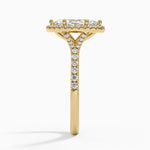 Joy Half Coverage Diamond Ring Yellow Gold 18k Marquise Engagement Ring