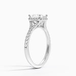 Joy Half Coverage Diamond Ring Platinum Princess Engagement Ring