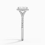 Joy Half Coverage Diamond Ring Platinum Radiant Engagement Ring