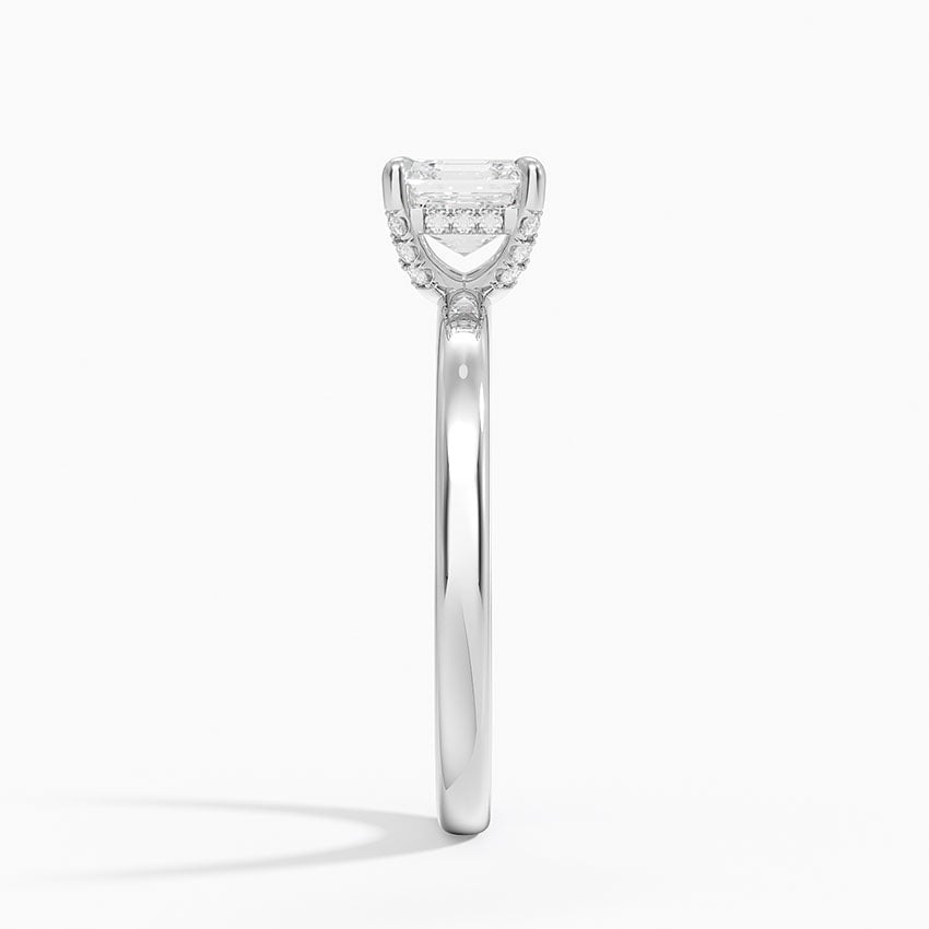 Lumiere 2mm Diamond Ring (1/8 ct. tw.) Platinum Asscher Engagement Ring