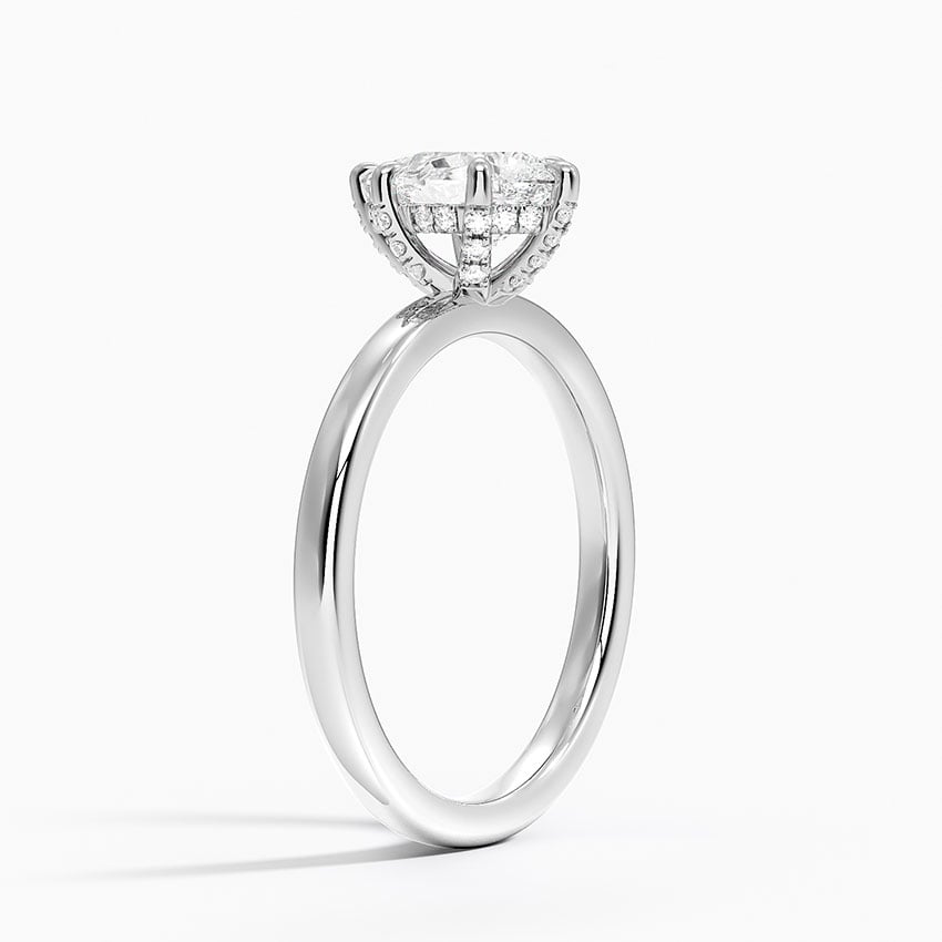 Lumiere 2mm Diamond Ring (1/8 ct. tw.) Platinum Pear Engagement Ring